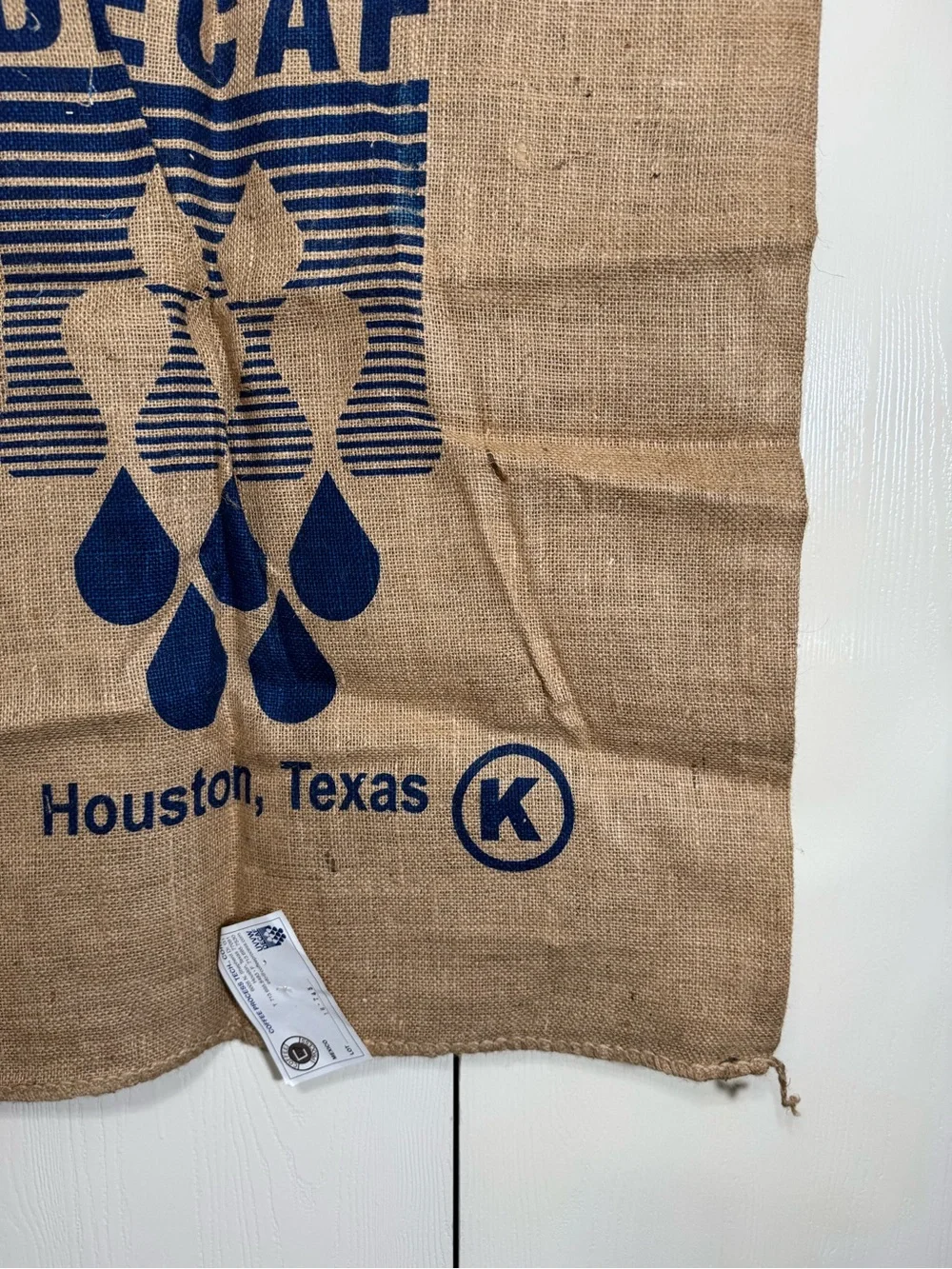 UVVW Decaf Jute Bag Burlap Coffee Sack Houston, Texas